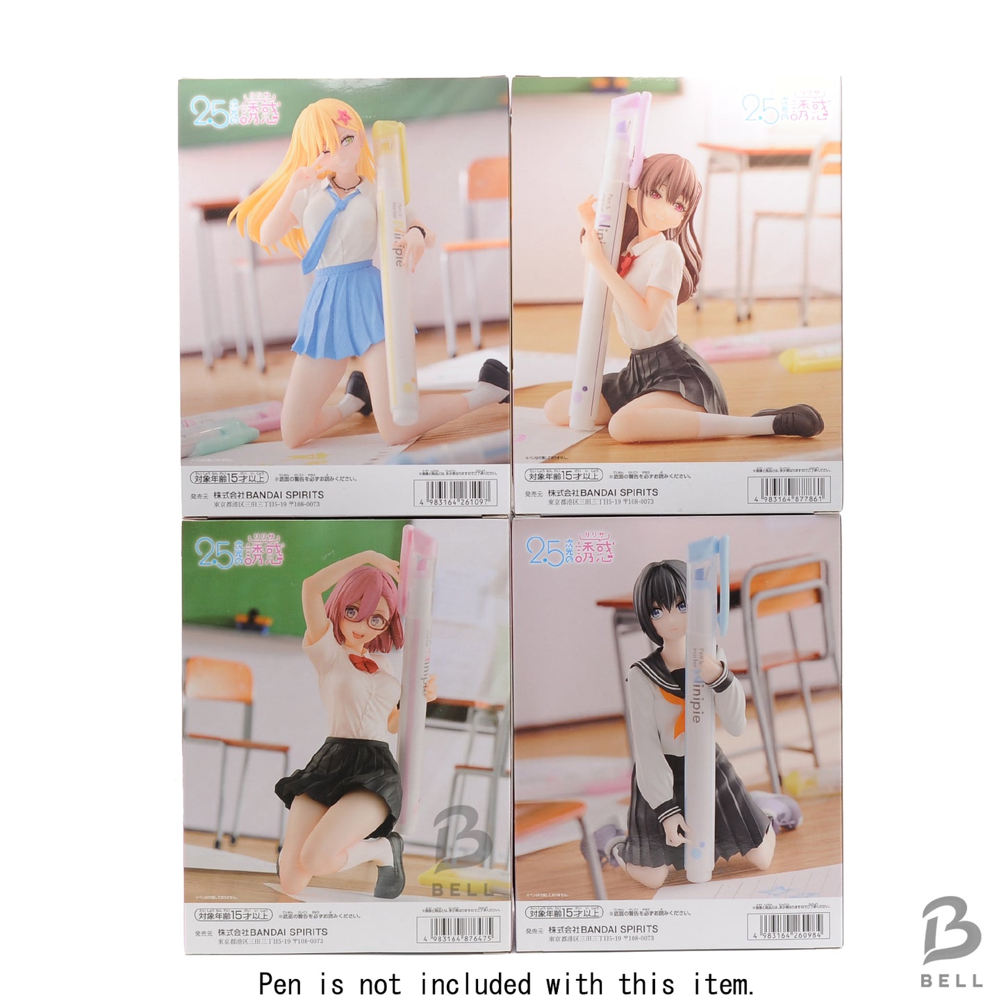 2.5D Seduction PenFure! Set of 4: Ririsa, Mikari, Aria, Nonoa Figures JAPAN BNIB