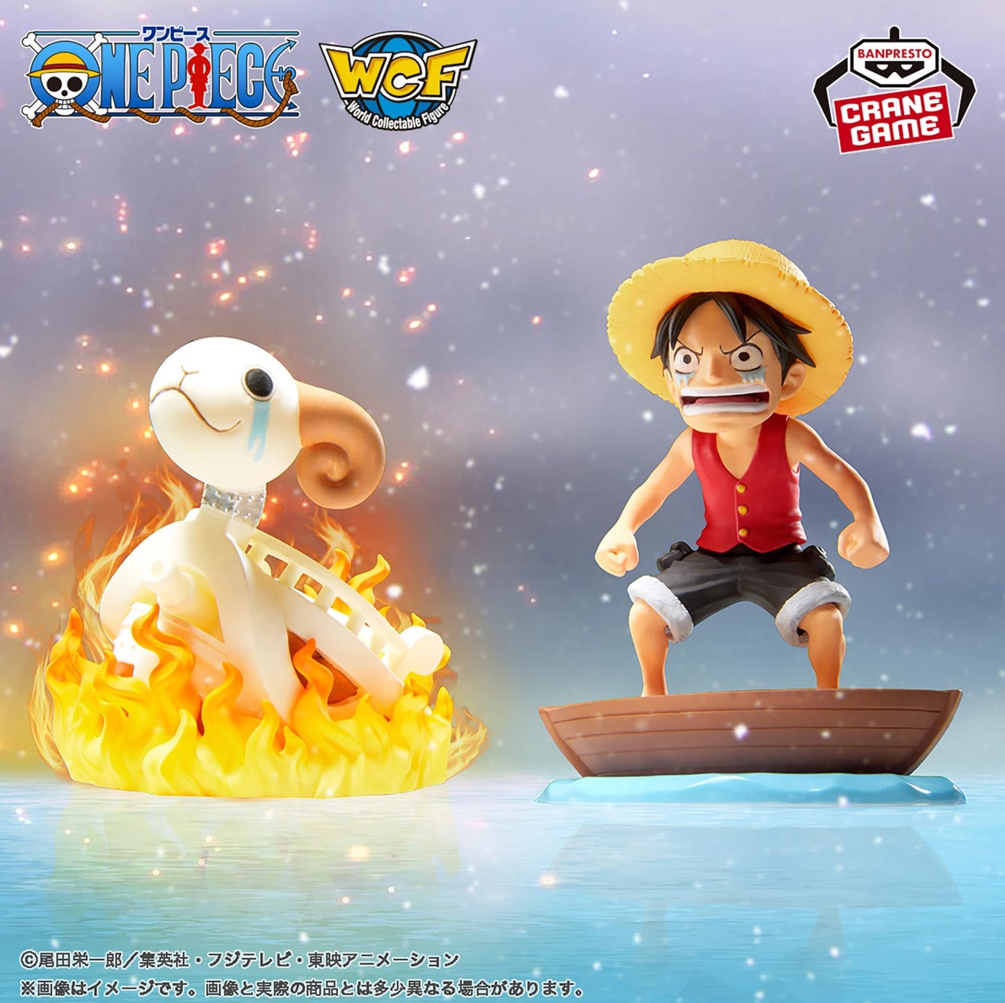 One Piece WCF Log Stories Monkey D. Luffy & Going Merry Figure from Japan NEW