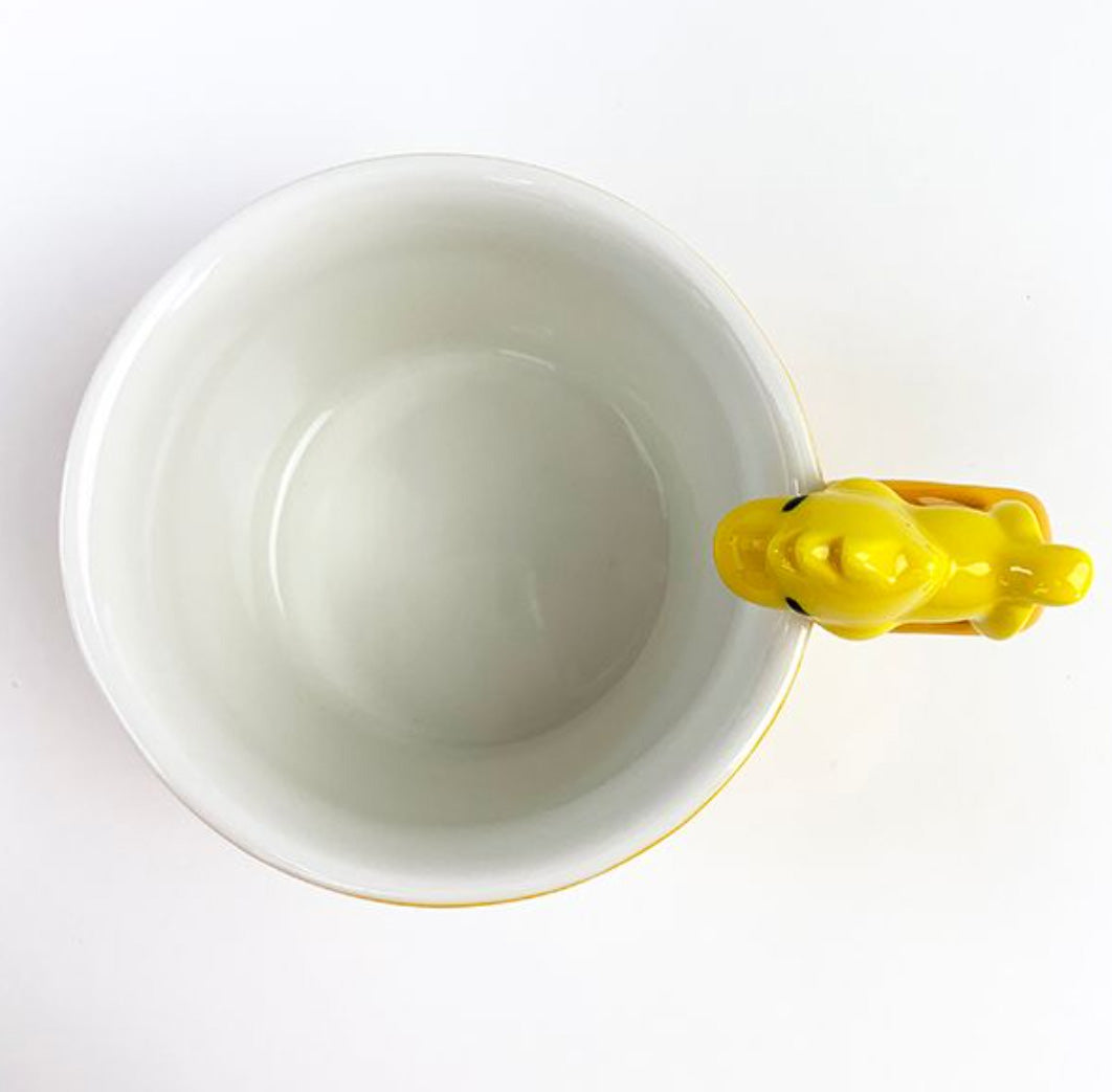 PEANUTS Woodstock Mug with figure Yellow New Sealed coffee mug Made of pottery