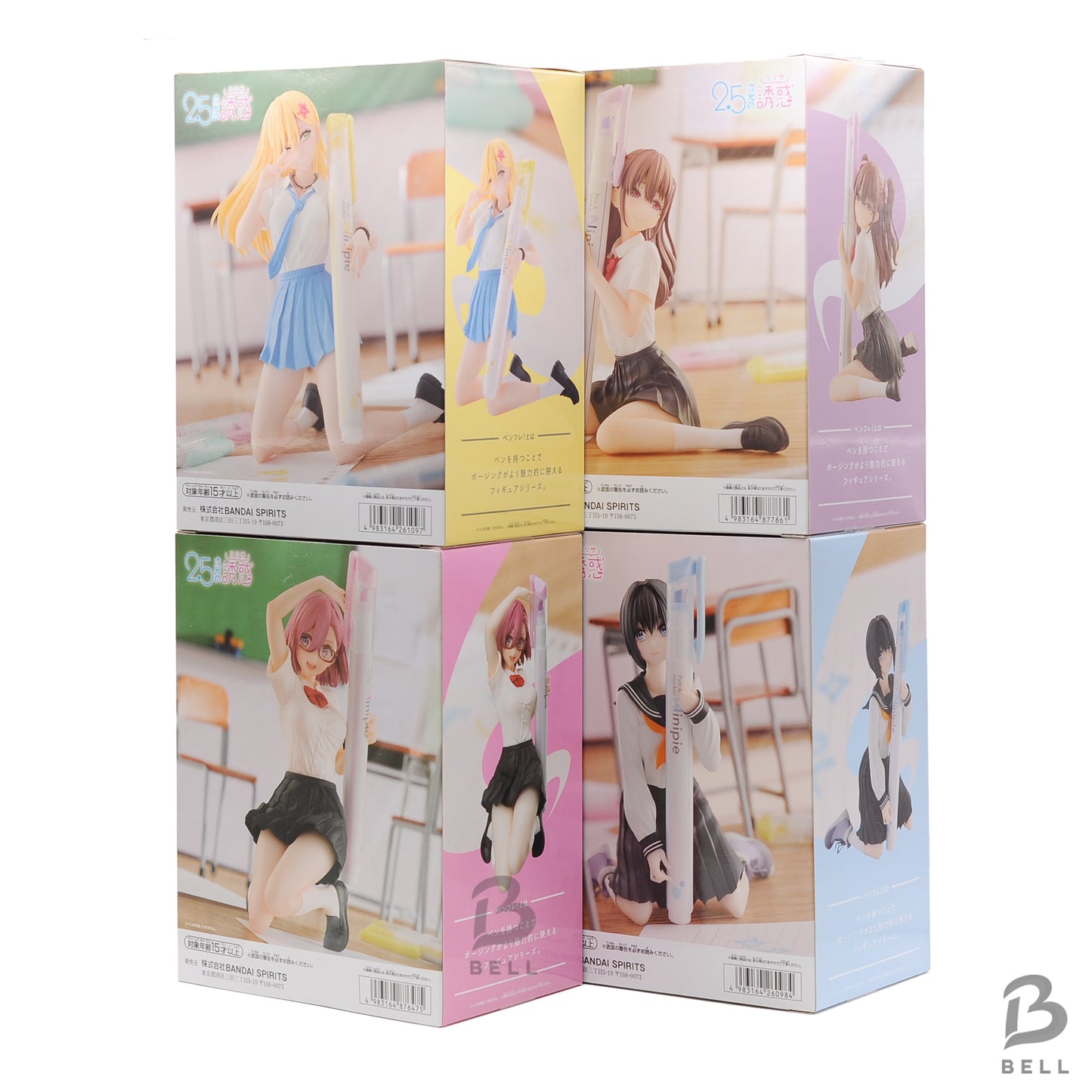 2.5D Seduction PenFure! Set of 4: Ririsa, Mikari, Aria, Nonoa Figures JAPAN BNIB