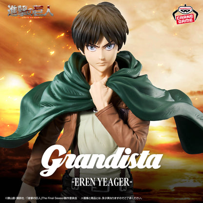 Attack on Titan Grandista  Eren Yeager & Levi Figure Set by Banpresto Japan JP