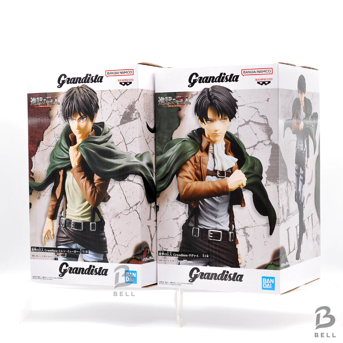 Attack on Titan Grandista  Eren Yeager & Levi Figure Set by Banpresto Japan JP