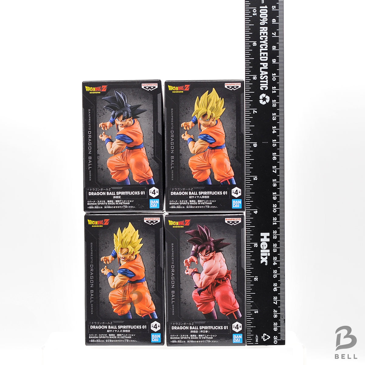 DRAGON BALL SPIRITFLICKS 01 Son Goku Banpresto Figure Toy Set of 4 Japan New