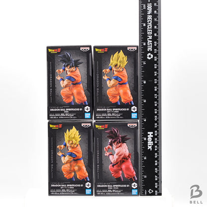 DRAGON BALL SPIRITFLICKS 01 Son Goku Banpresto Figure Toy Set of 4 Japan New