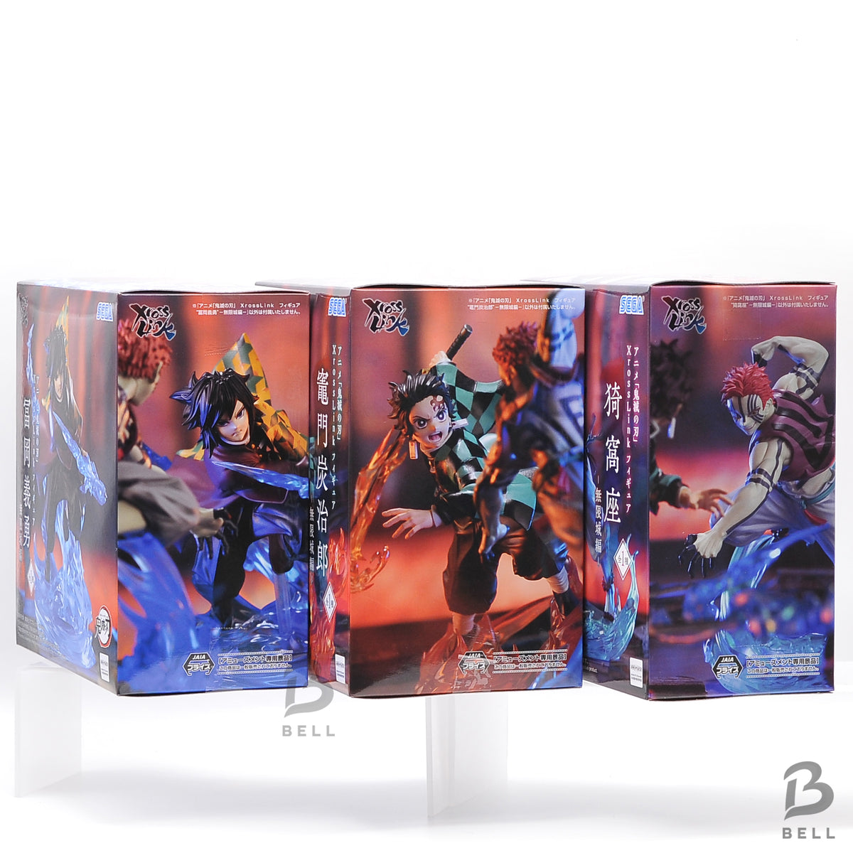 Demon Slayer kimetsu XrossLink Figure 3pc Set Tanjiro Giyu Akaza Infinity Castle