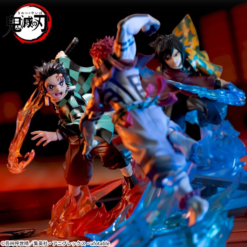 Demon Slayer kimetsu XrossLink Figure 3pc Set Tanjiro Giyu Akaza Infinity Castle
