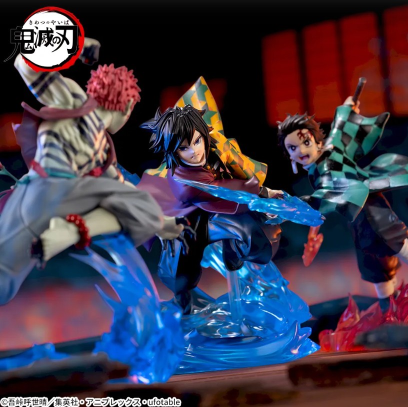 Demon Slayer kimetsu XrossLink Figure 3pc Set Tanjiro Giyu Akaza Infinity Castle