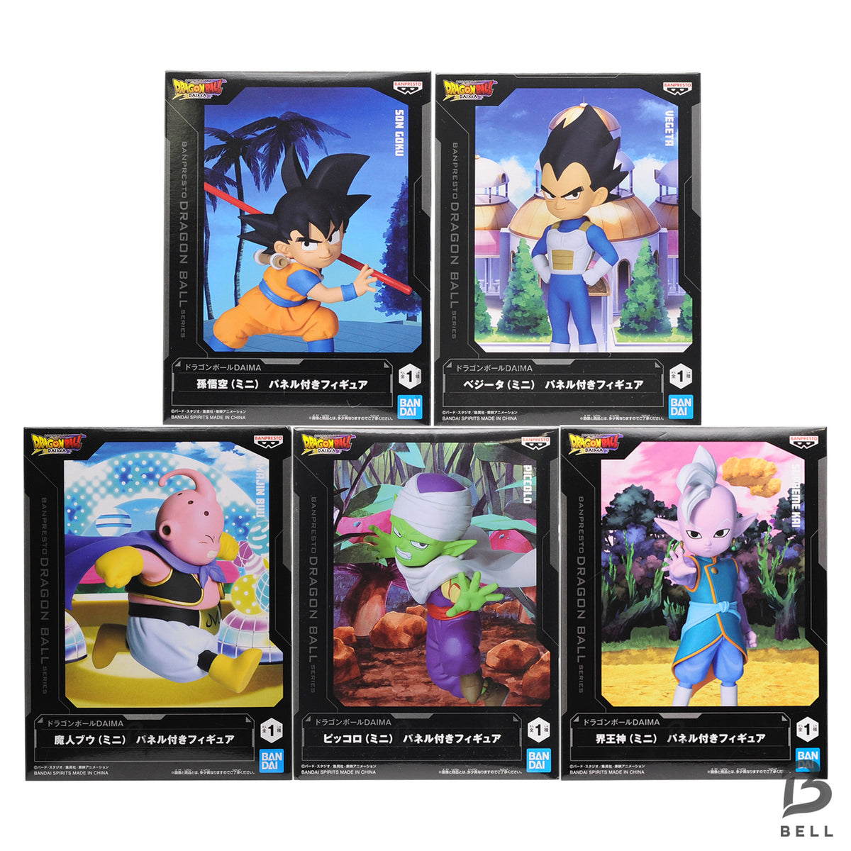 Dragon Ball DAIMA Mini Figure Set 5pcs Goku Vegeta Piccolo Buu Kaioshin Complete