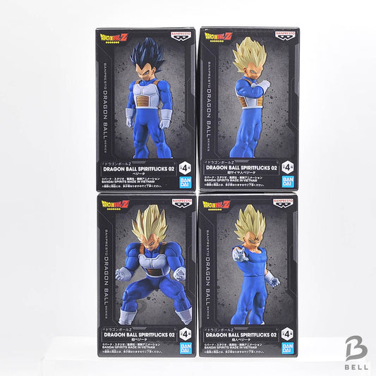 Dragon Ball SPIRITFLICKS 02 Vegeta Figure Banpresto Set of 4 Anime Japan New Box