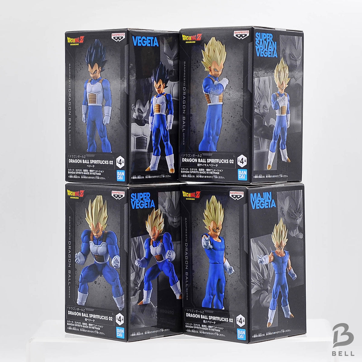 Dragon Ball SPIRITFLICKS 02 Vegeta Figure Banpresto Set of 4 Anime Japan New Box