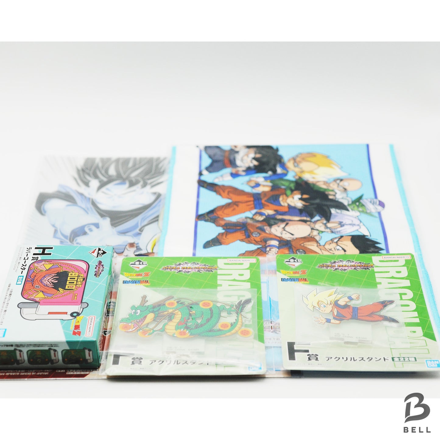 Dragon Ball Ichiban kuji Acrylic Stand Rubber Coaster  Clear File Towel Set of 5