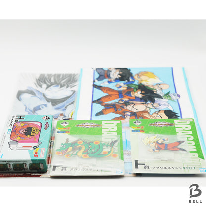 Dragon Ball Ichiban kuji Acrylic Stand Rubber Coaster  Clear File Towel Set of 5