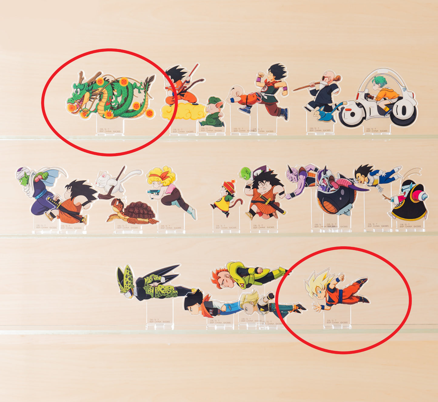 Dragon Ball Ichiban kuji Acrylic Stand Rubber Coaster  Clear File Towel Set of 5