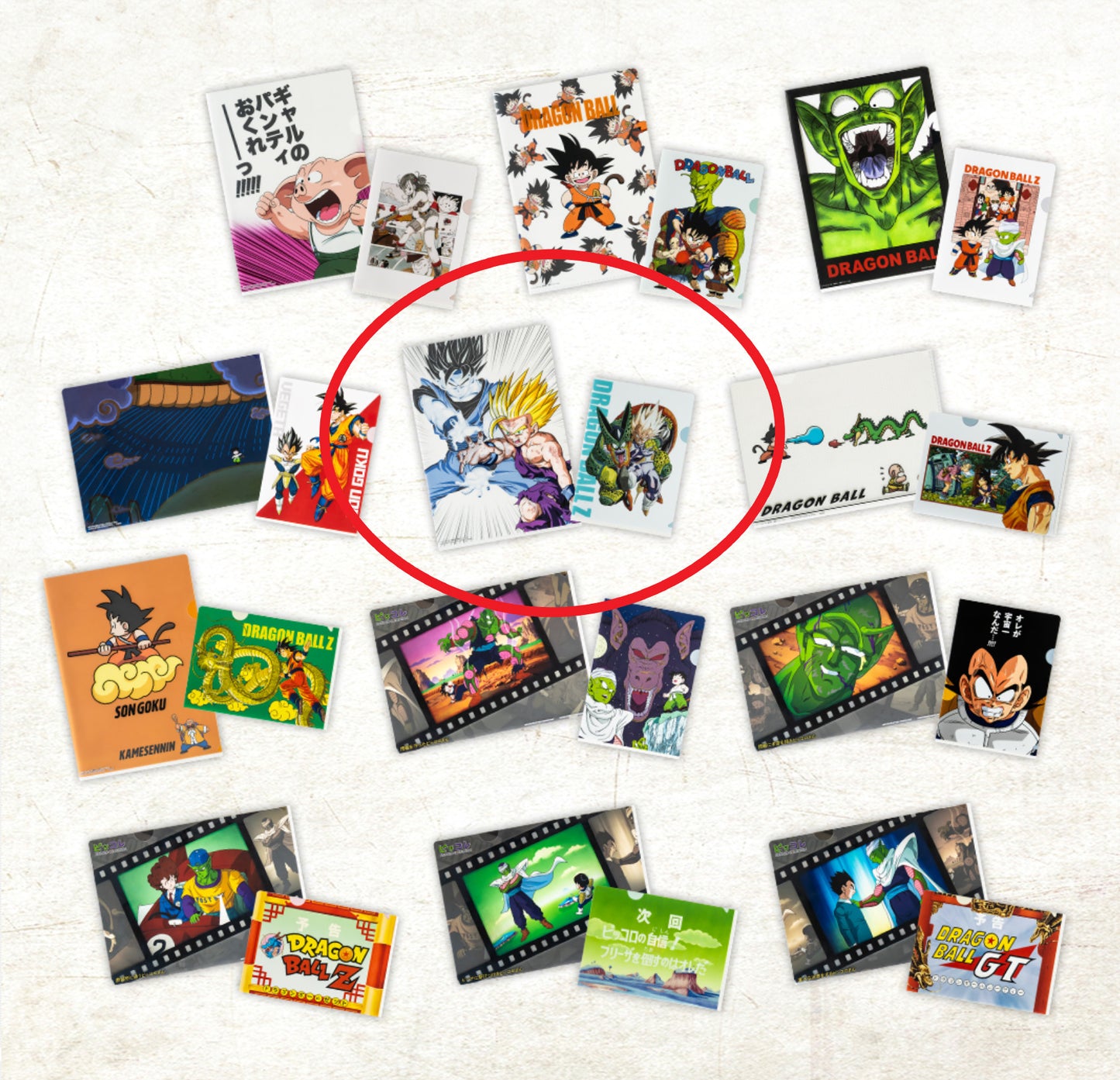 Dragon Ball Ichiban kuji Acrylic Stand Rubber Coaster  Clear File Towel Set of 5