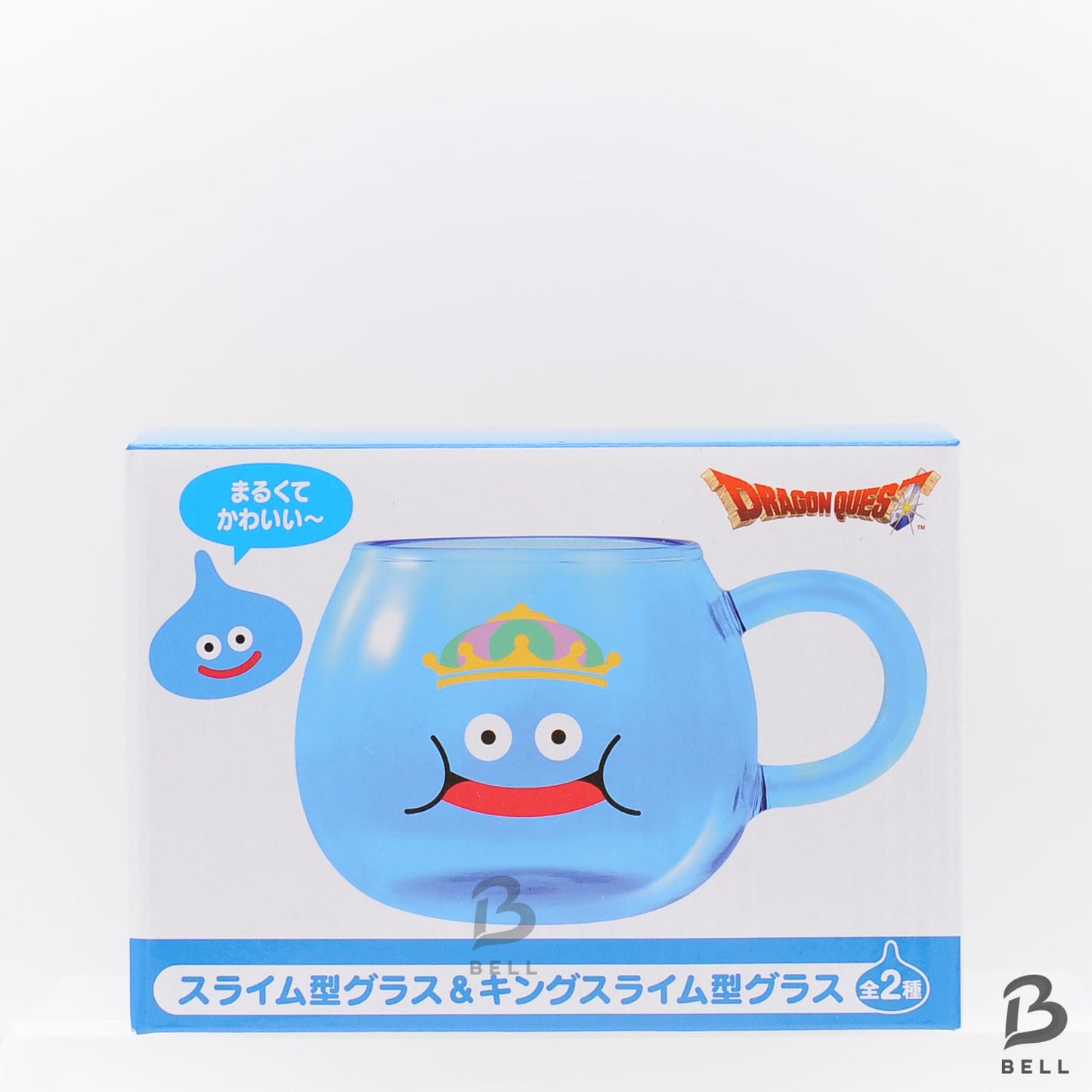 Dragon Quest King slime Glass AM Japan Game sealed New Blue 2.6in Square Enix
