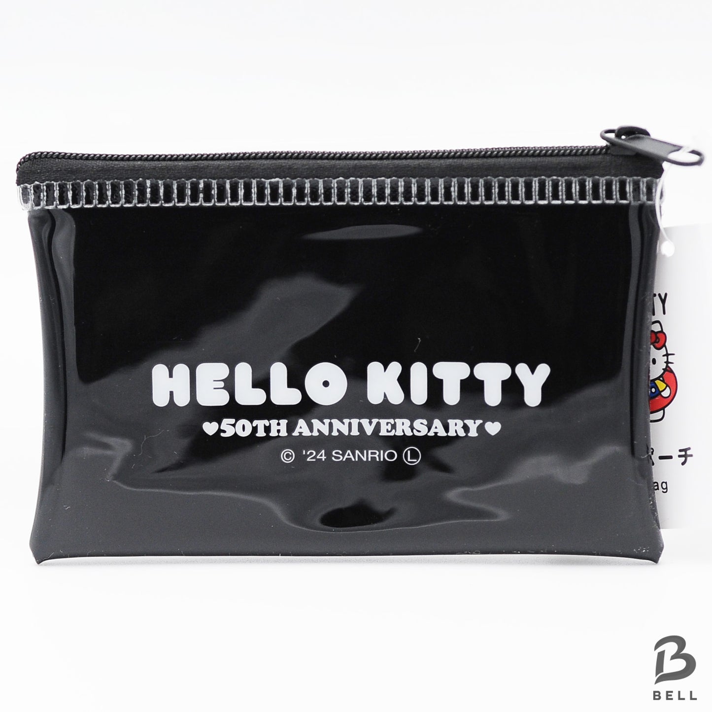 Hello Kitty 50th anniversary flat pouch zipper bag & mirror SANRIO Hello Kitty