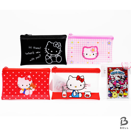 Hello Kitty 50th anniversary flat pouch zipper bag & mirror SANRIO Hello Kitty