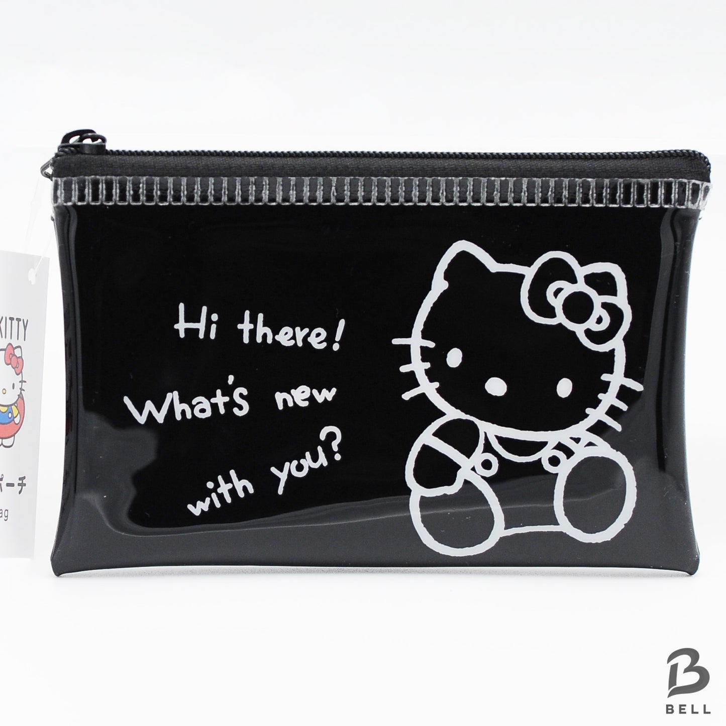 Hello Kitty 50th anniversary flat pouch zipper bag & mirror SANRIO Hello Kitty
