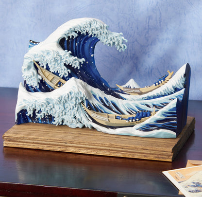 Katsushika Hokusai The Great Wave Diorama Ichiban Kuji A Prize w/ Postcard Stand