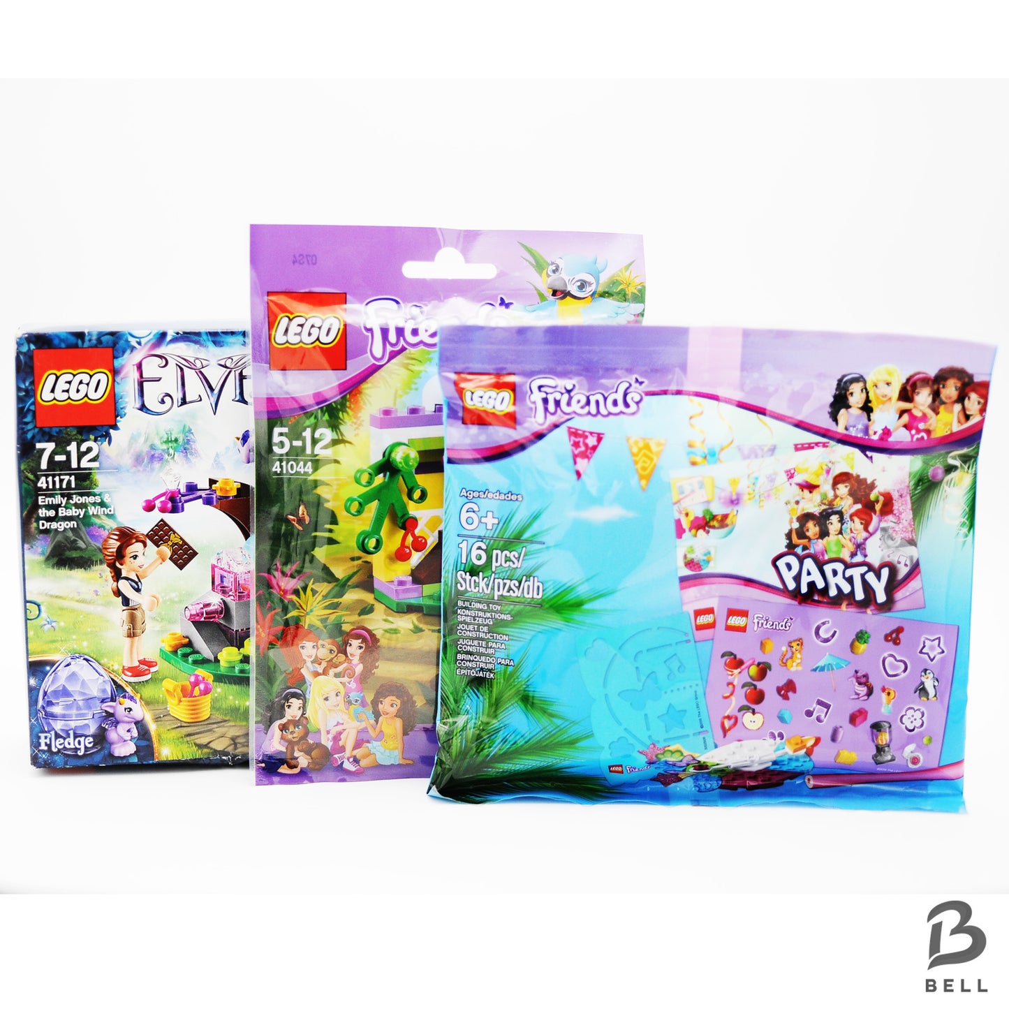 Lego ELVES 41171 & LEGO Friends 41044 & Party stck pzs db Sealed New Set of 3