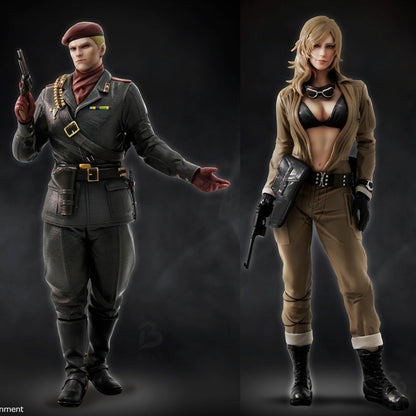 Metal Gear Solid Delta: Snake Eater Figure Collection Ocelot Eva Set of 2 JAPAN
