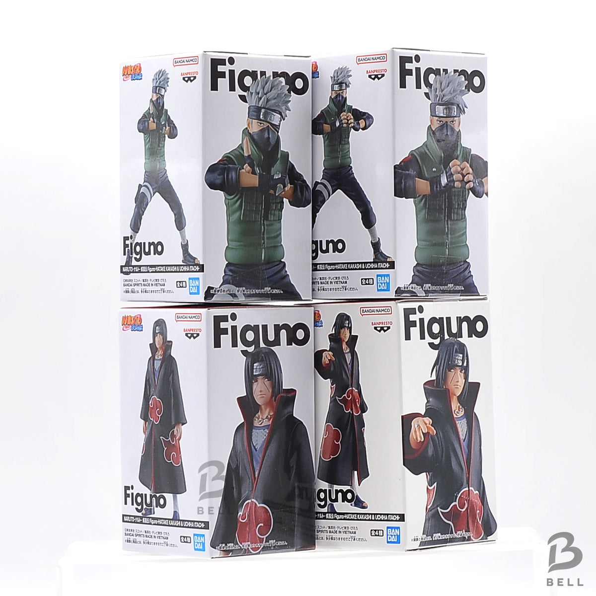 NARUTO Shippuden Figuno Hatake Kakashi & Uchiha Itachi Banpresto Set of 4 Japan