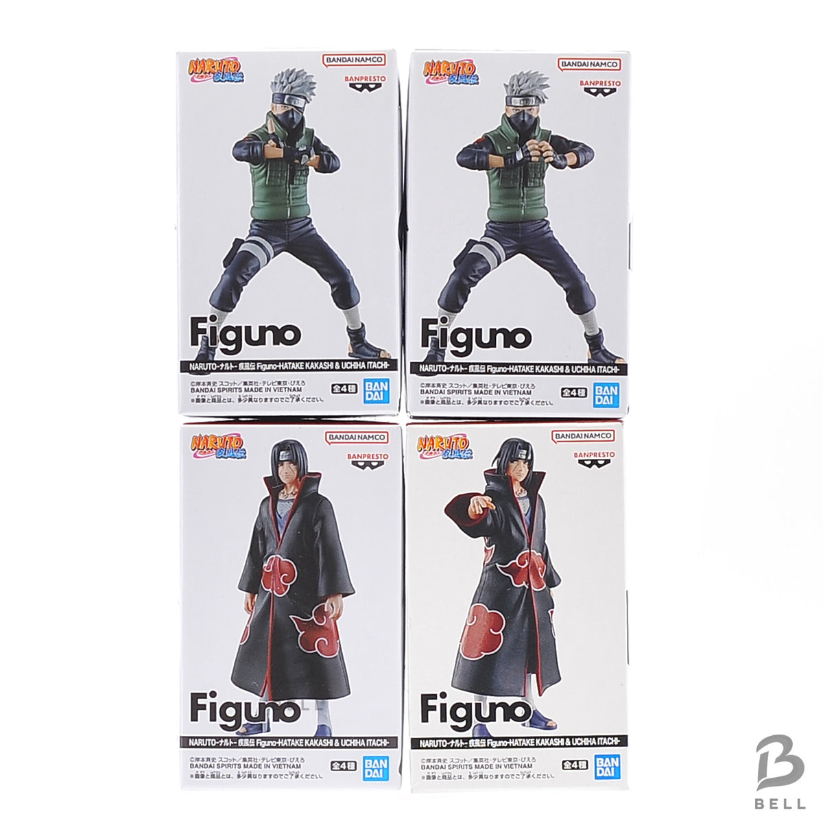 NARUTO Shippuden Figuno Hatake Kakashi & Uchiha Itachi Banpresto Set of 4 Japan