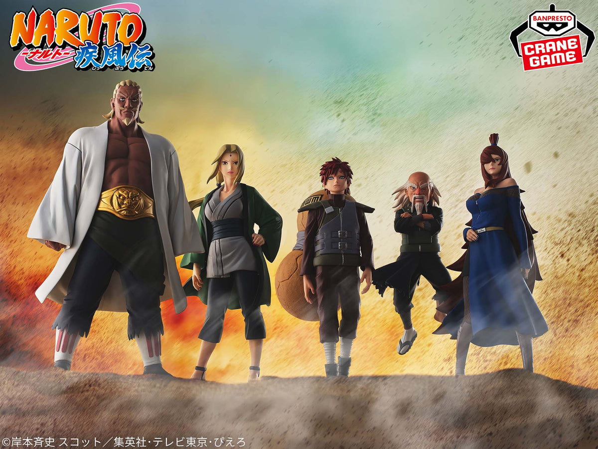 NARUTO Shippuden Five Kage Gaara Tsunade Onoki Mei Ay Figure Banpresto Set New