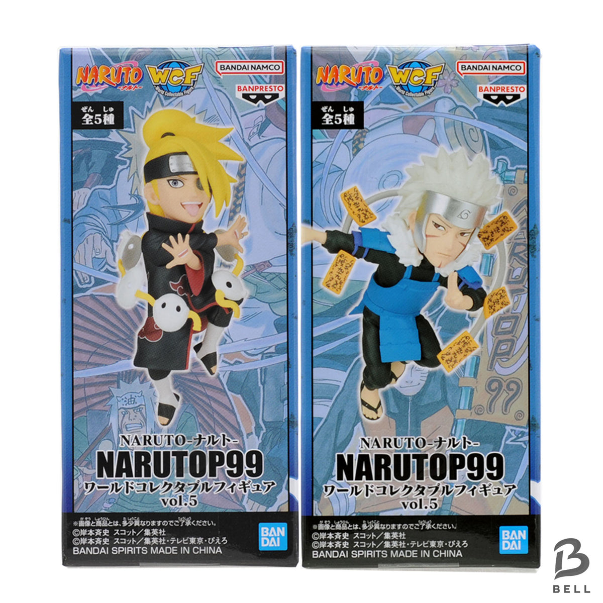 Banpresto NARUTO WCF Narutop99 Vol.5 Deidara Tobirama 2 Figure Set Japan Anime
