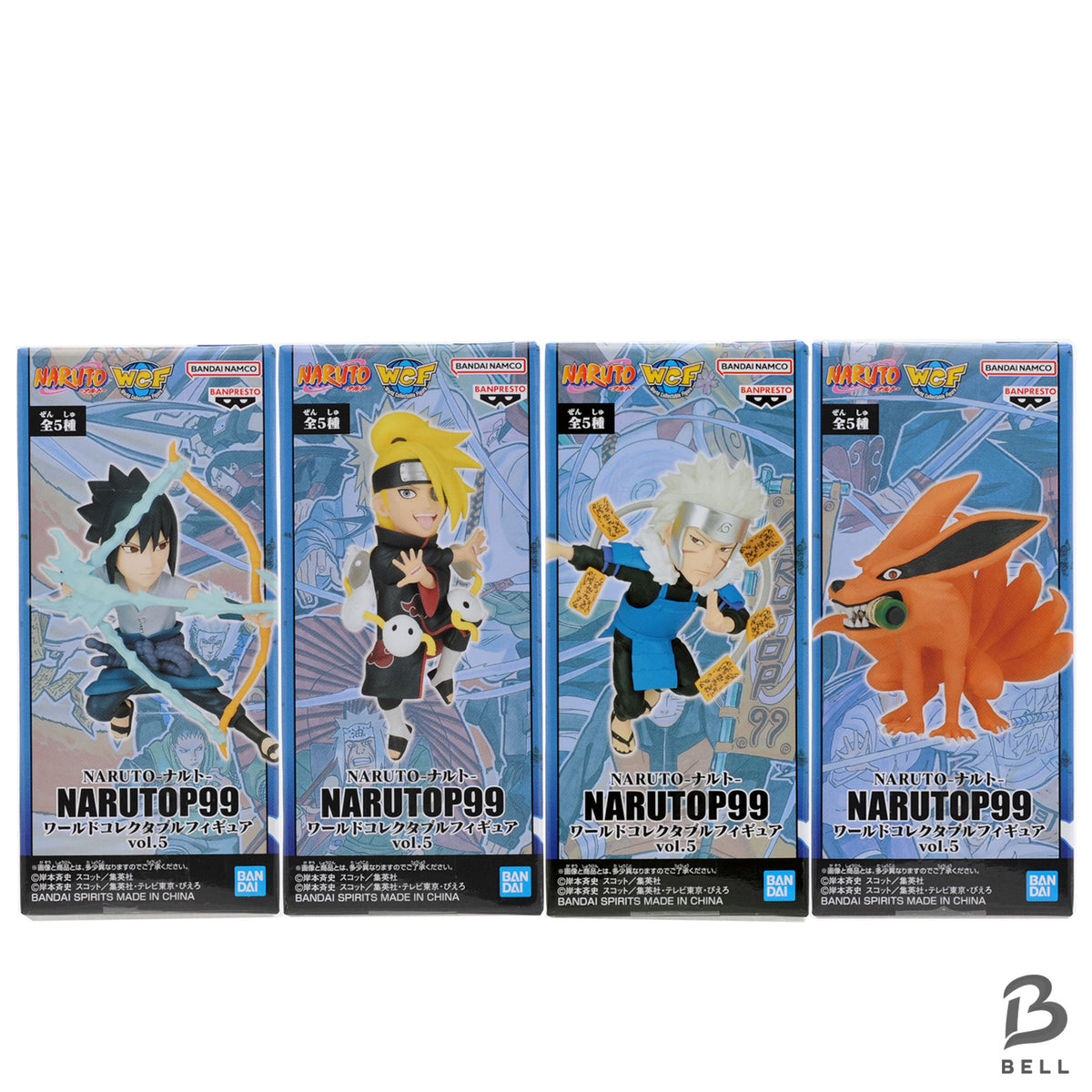 Banpresto NARUTO WCF Narutop99 Vol.5 Sasuke Deidara Tobirama Kurama Set Japan