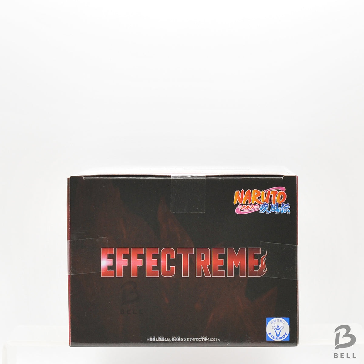 Top of the Naruto Shippuden EFFECTREME Uchiha Itachi II box with series logo and sticker