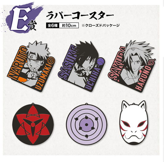 Wholesale NARUTO Ichiban Kuji MASTERLISE Prize Rubber Coaster Set of 14 sealed