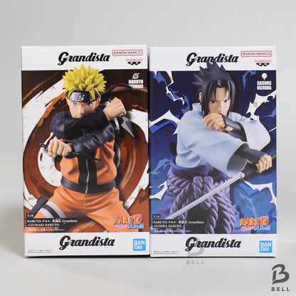 Naruto Shippuden Naruto Sasuke Grandista Figure Set of 2 BANPREST Japan Anime