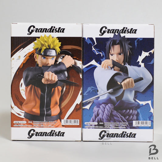 Naruto Shippuden Naruto Sasuke Grandista Figure Set of 2 BANPREST Japan Anime