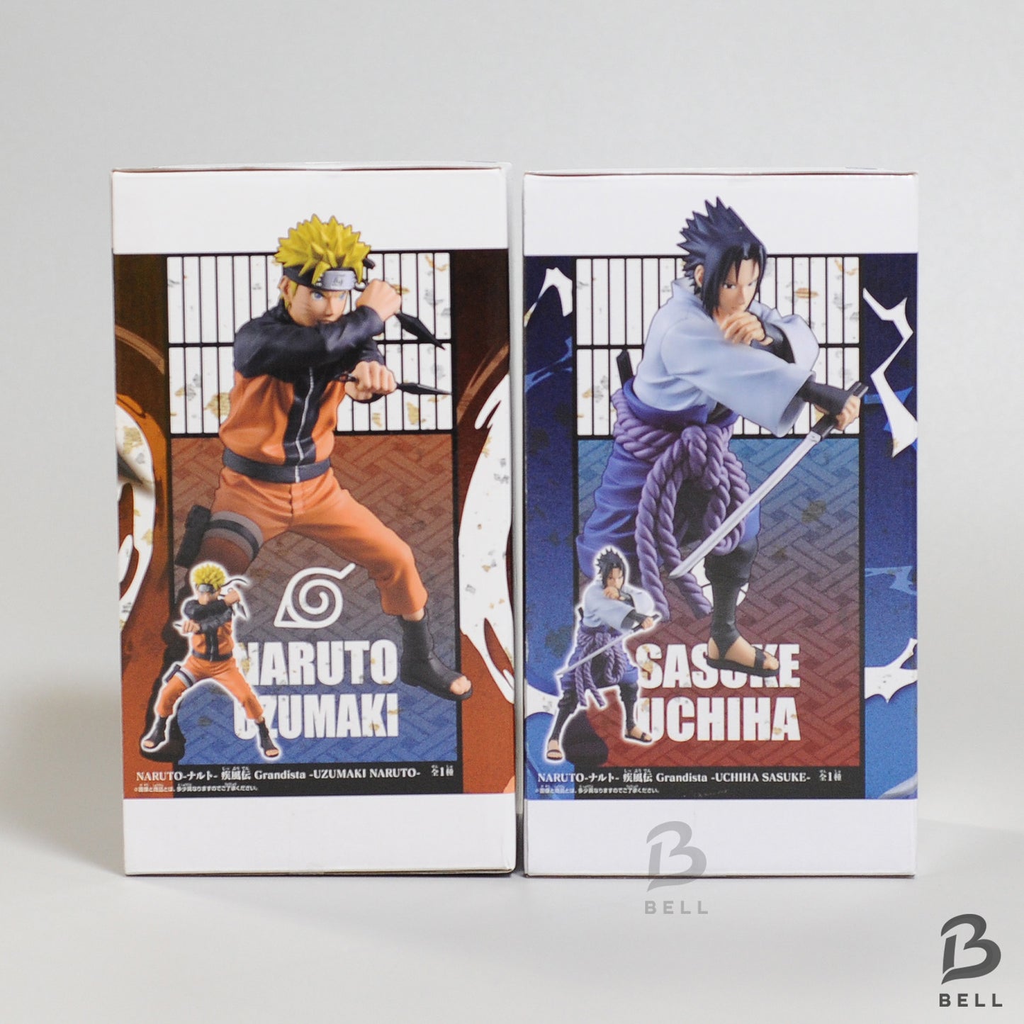 Naruto Shippuden Naruto Sasuke Grandista Figure Set of 2 BANPREST Japan Anime