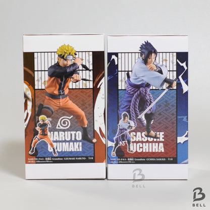 Naruto Shippuden Naruto Sasuke Grandista Figure Set of 2 BANPREST Japan Anime