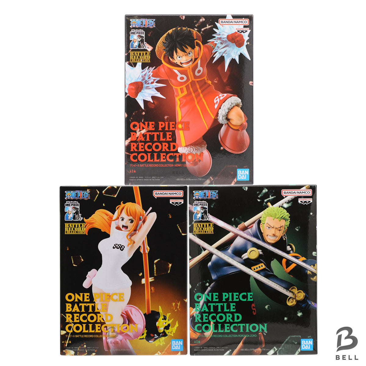 ONE PIECE Battle Record Collection Luffy Zoro Nami Figure Set Banpresto Japan