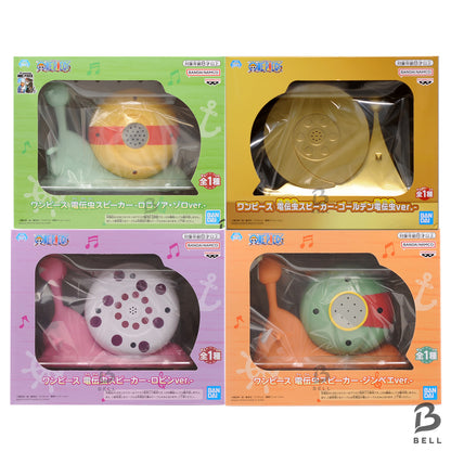 ONE PIECE Den Den Mushi Speaker Set 4pcs Zoro Robin Jinbe Gold Japan Figure new