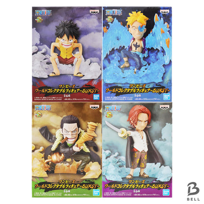 ONE PIECE WCF BURST Luffy Marco Shanks Crocodile 4 Figure Set Banpresto Japan New