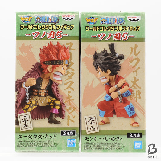 ONE PIECE figure lot Luffy & Kid wanokuni World Collectable figure WCF set of 2