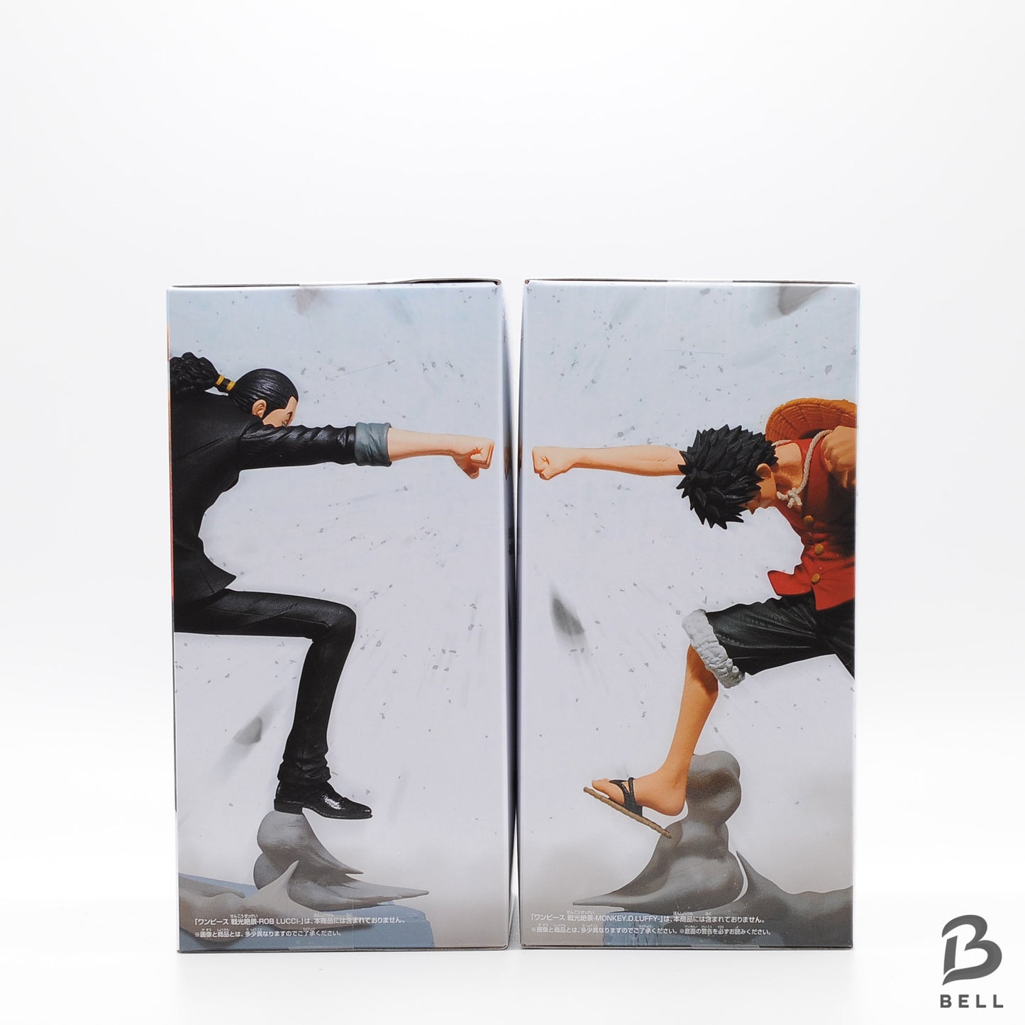 One Piece figure lot Monkey D Luffy & Rob Lucci - Senkou Zekkei Japan set of 2