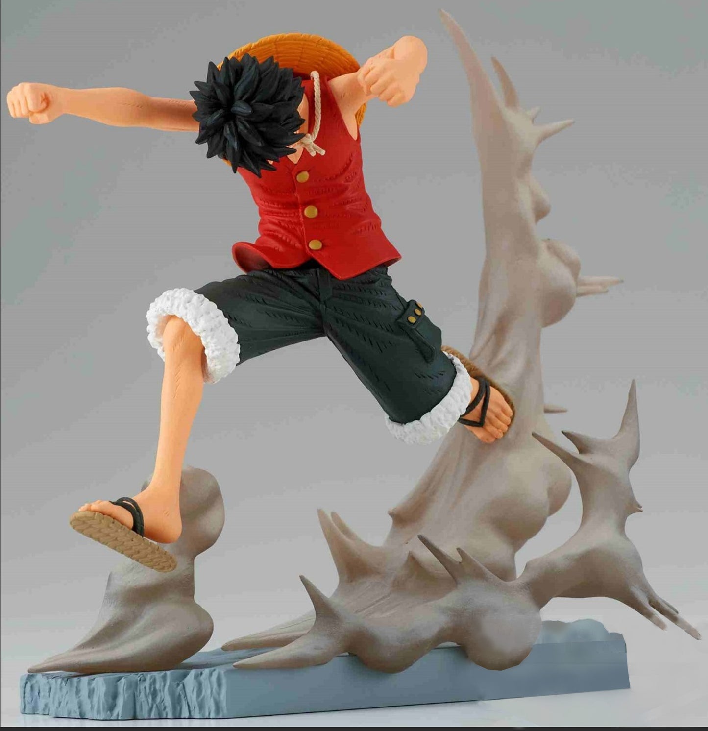 One Piece figure lot Monkey D Luffy & Rob Lucci - Senkou Zekkei Japan set of 2