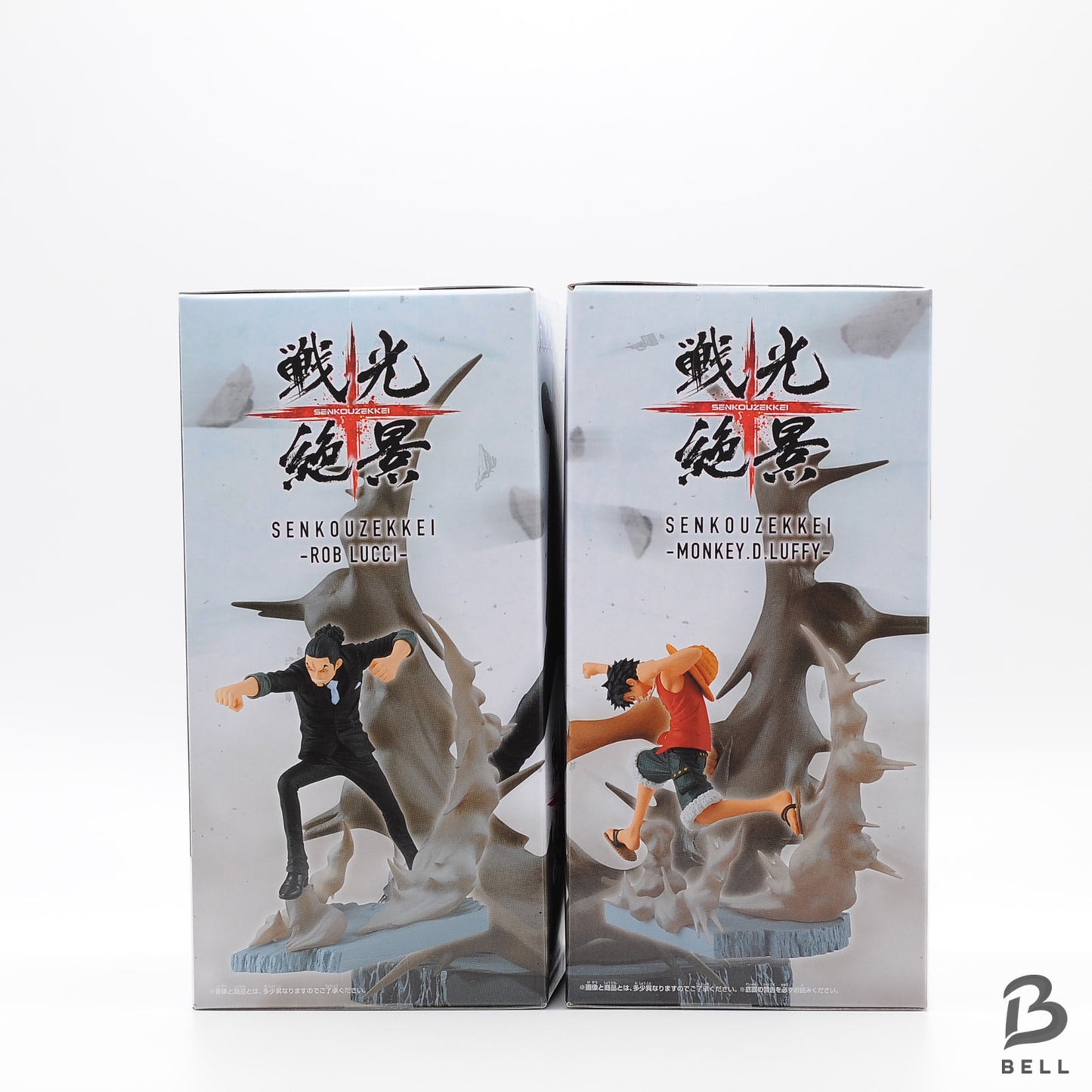 One Piece figure lot Monkey D Luffy & Rob Lucci - Senkou Zekkei Japan set of 2