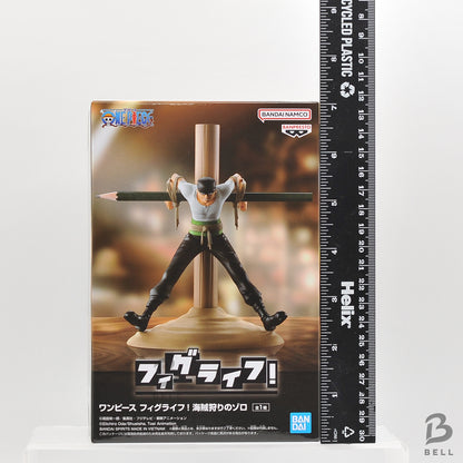 One Piece Fig Life! Pirate Hunter Zoro PVC Figure Anime Collectible Japan Manga