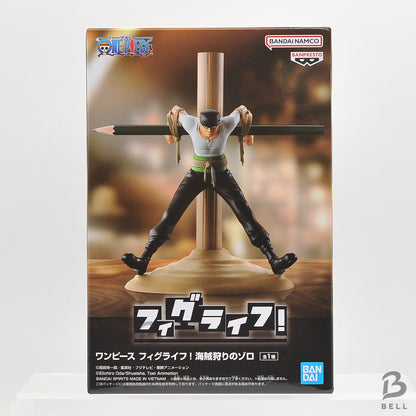 One Piece Fig Life! Pirate Hunter Zoro PVC Figure Anime Collectible Japan Manga