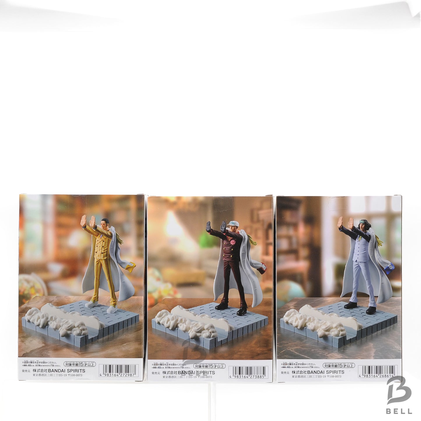 One Piece Figlife Kuzan Sakazuki Borsalino Figure Set of 3 Phone Stand Japan New