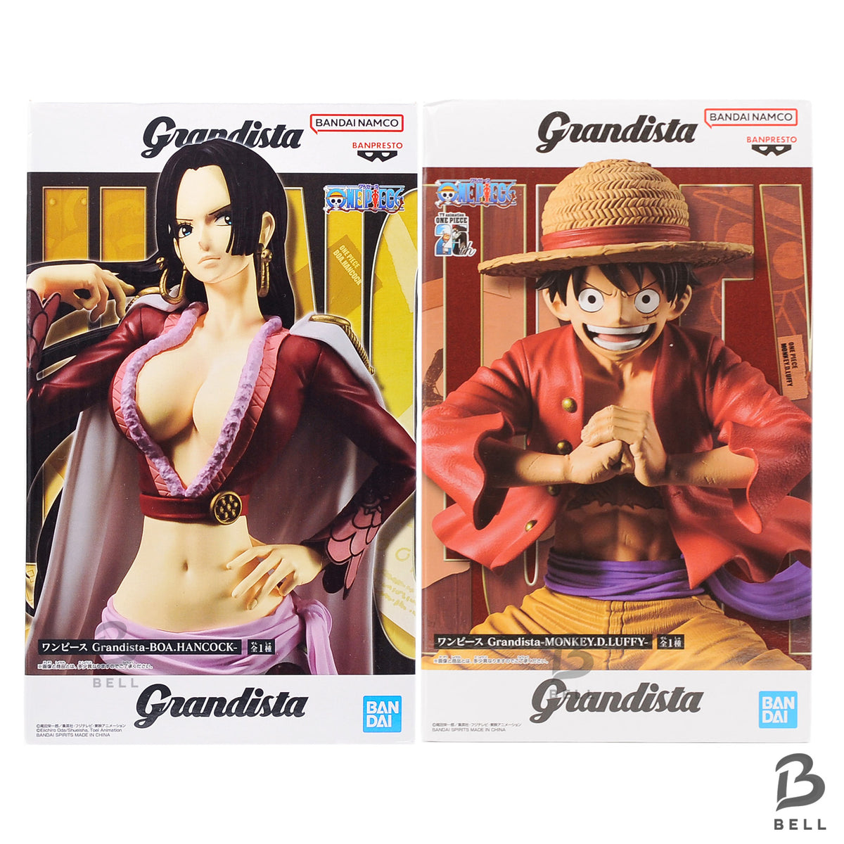 One Piece Grandista Luffy Boa Hancock Figure Set 2pcs Banpresto Authentic Japan