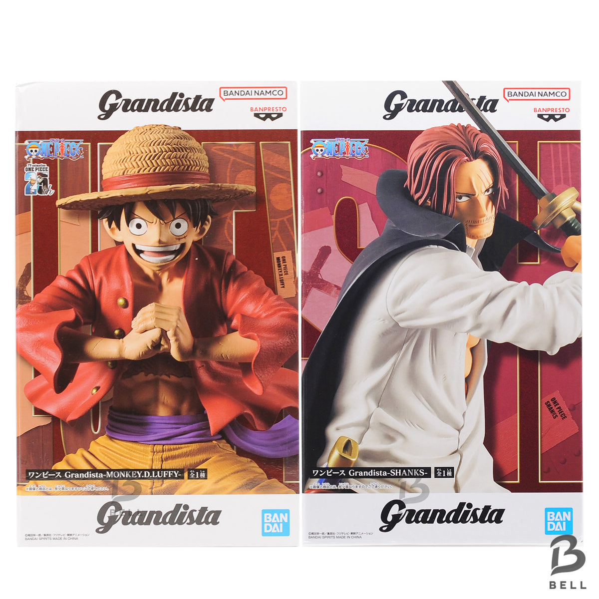 ONE PIECE Grandista Monkey D. Luffy & Shanks Figure Set of 2 - Banpresto