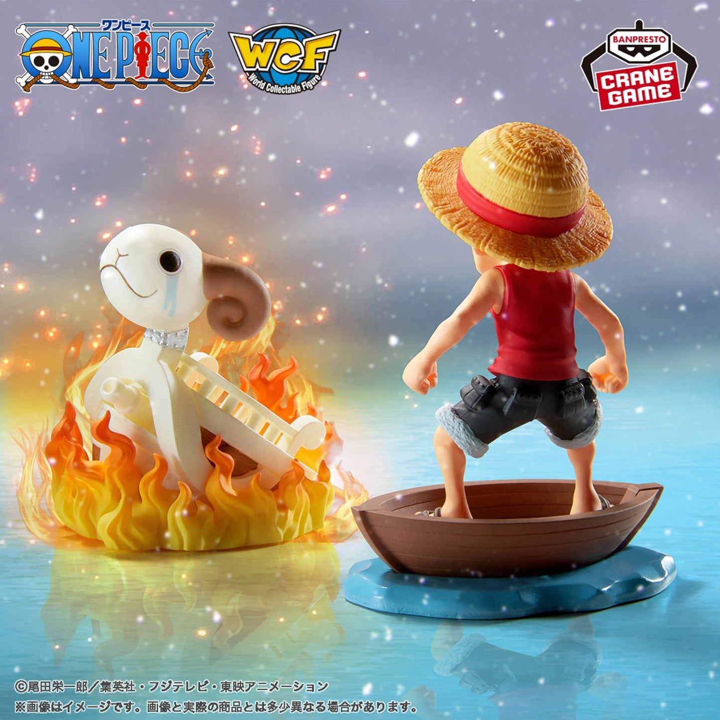 One Piece WCF Log Stories Monkey D. Luffy & Going Merry Figure from Japan NEW