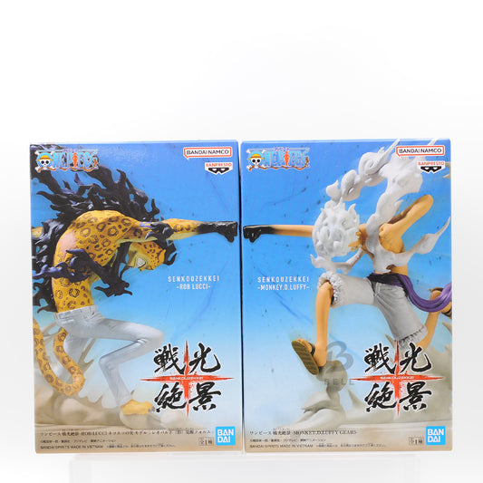 One Piece figure Monkey D Luffy Rob Lucci Zekkei Japan Anime Manga  Set of 2 new